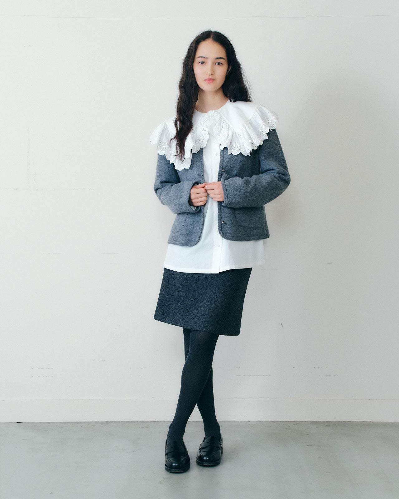 【9月中旬入荷予定】LACE COLLAR BLOUSE
