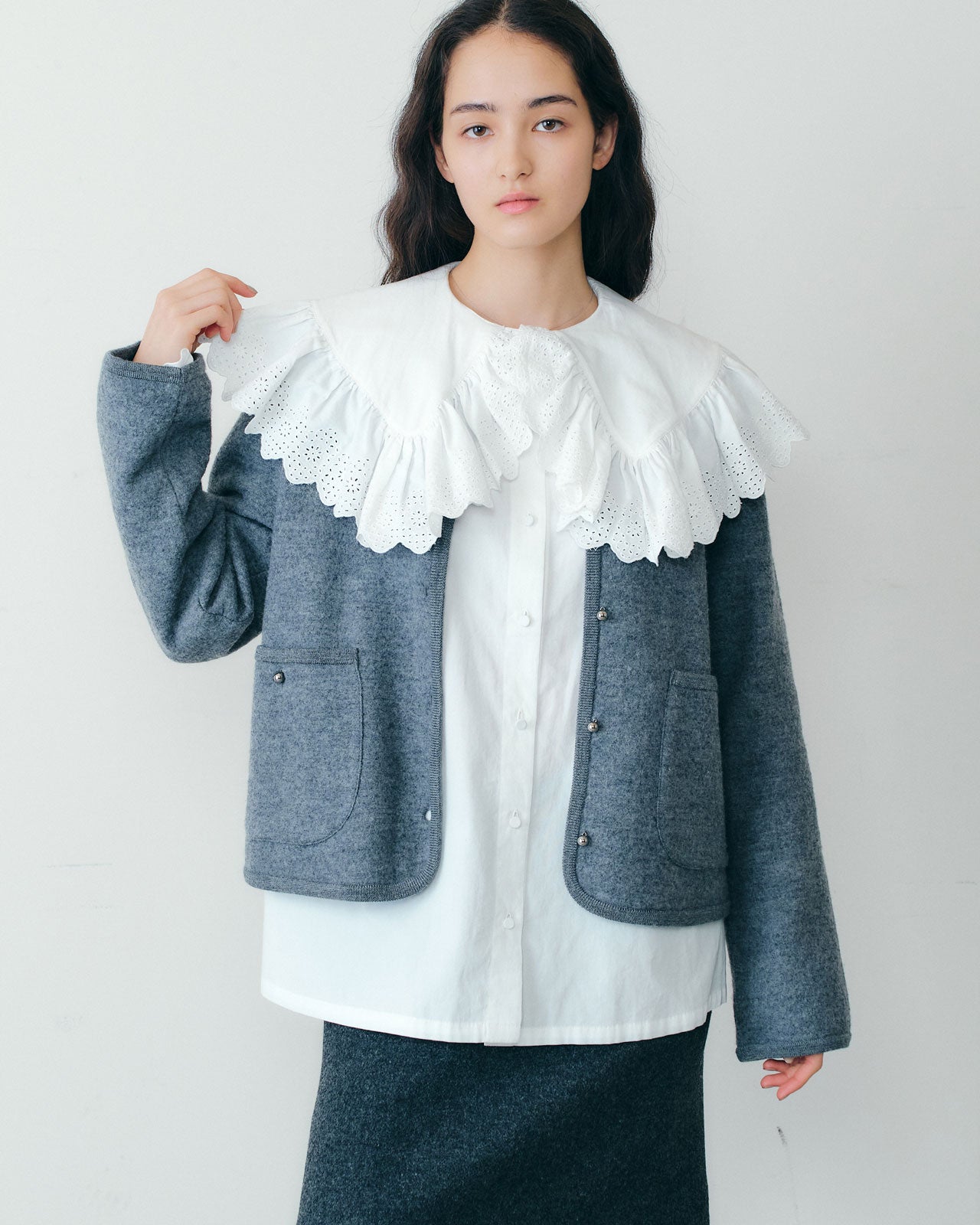 【9月中旬入荷予定】LACE COLLAR BLOUSE