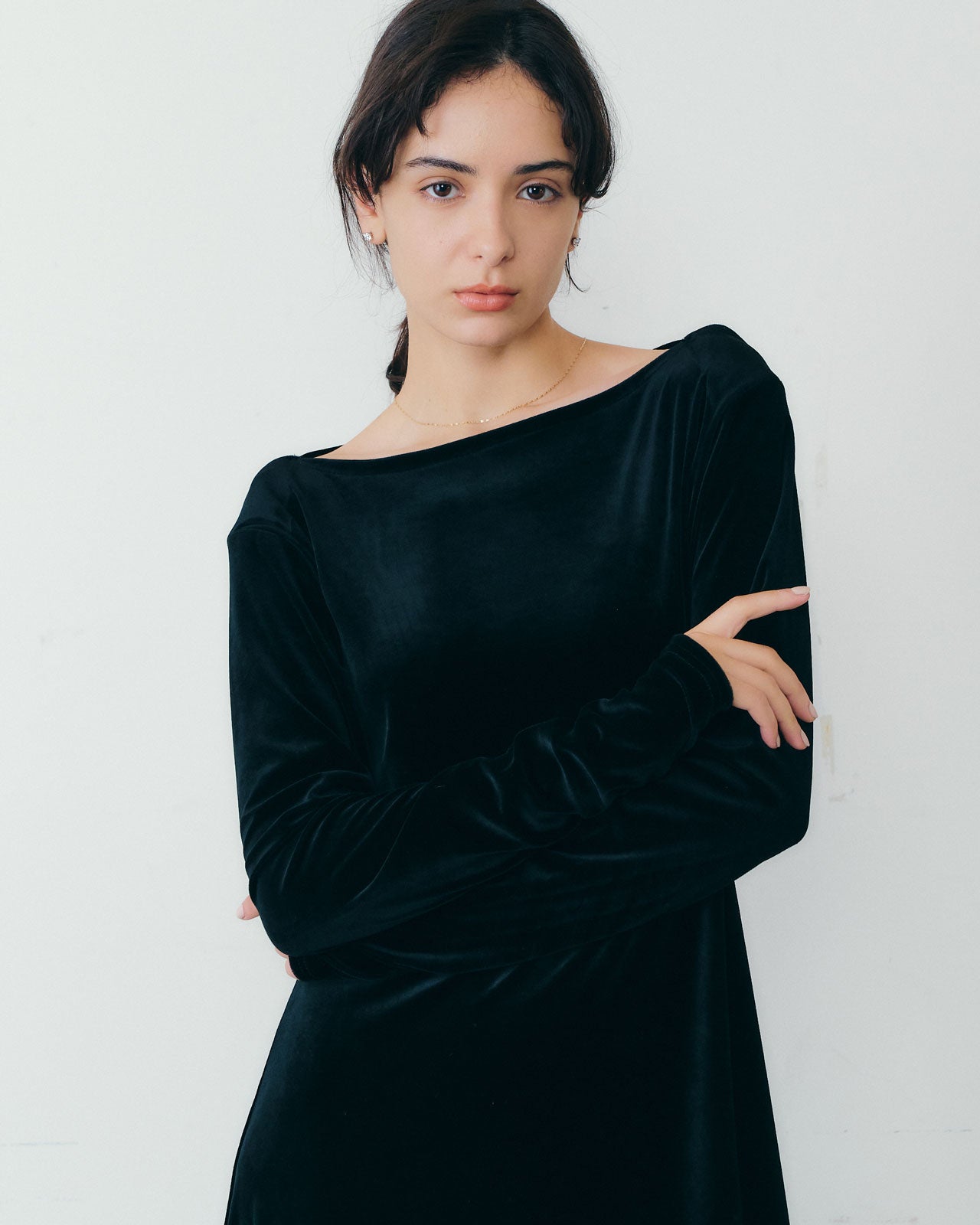 【11月上旬入荷予定】VELVET JERSEY DRESS