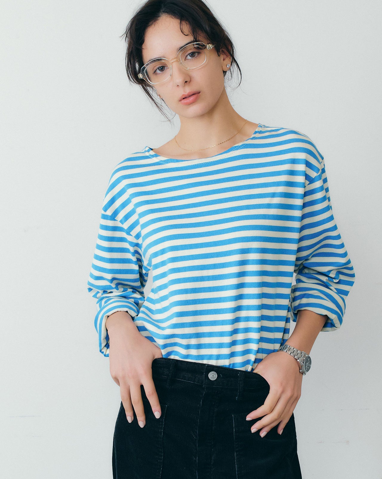 【新色BLUE】MARINE BORDER LONG SLEEVE TEE