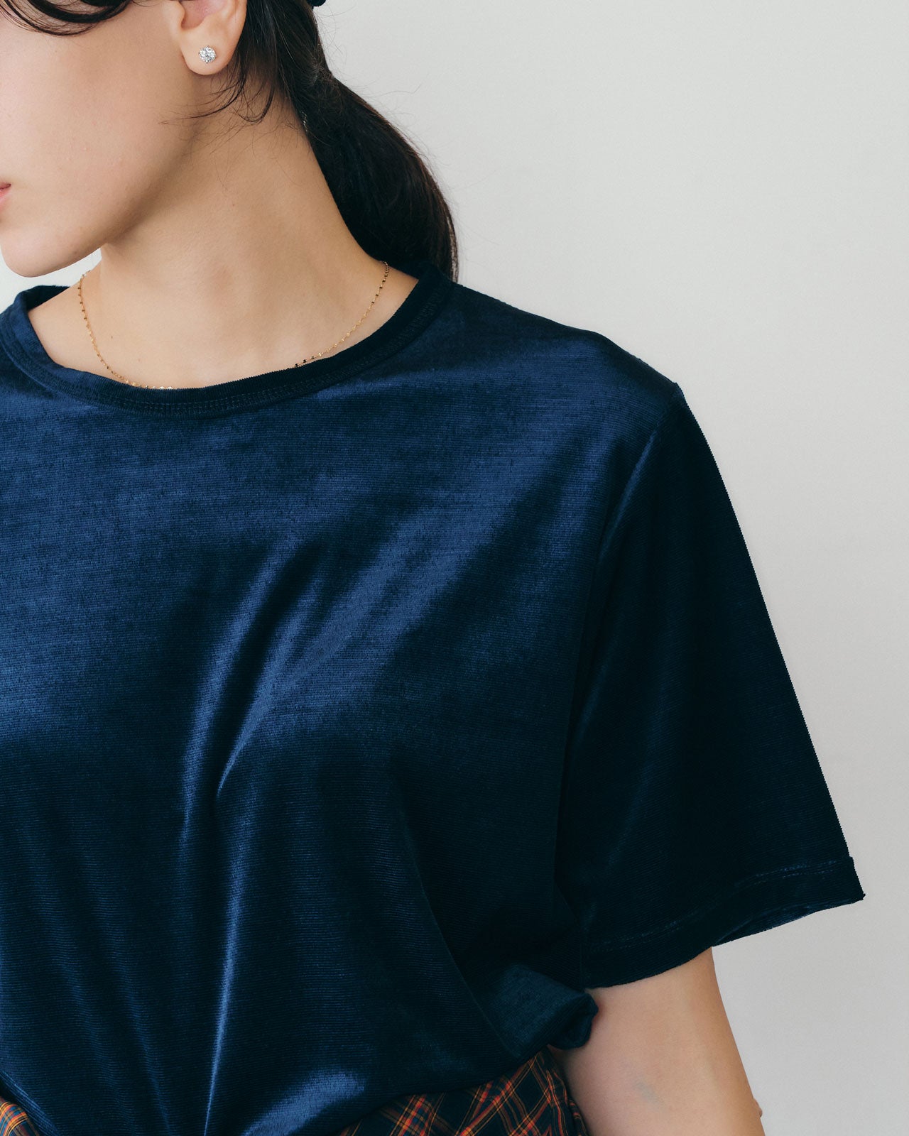 VELOUR HALF SLEEVE TEE