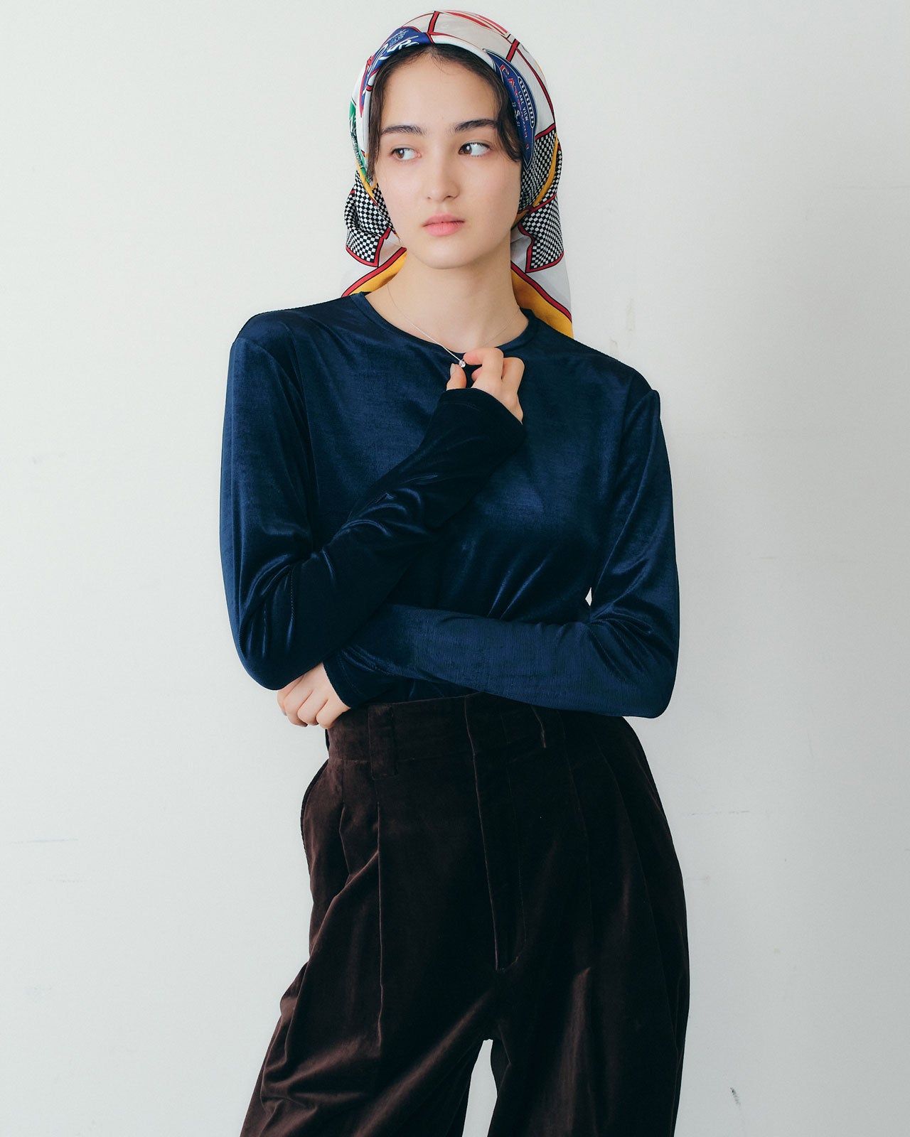 VELOUR LONG SLEEVE TEE