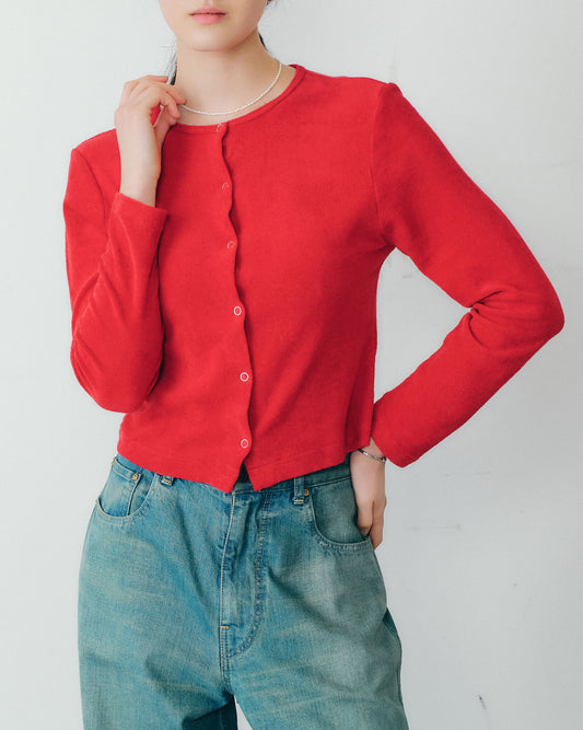 MEYAME ORGANIC COTTON PILE CARDIGAN