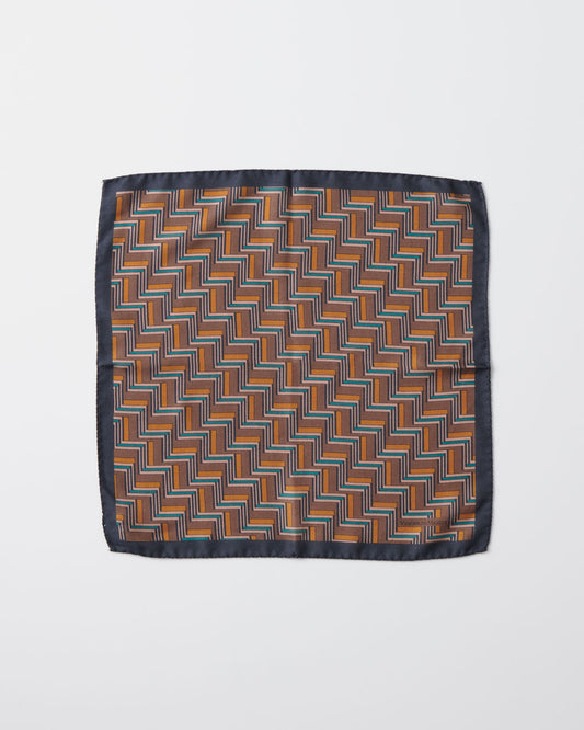 Vincenzo Miozza 	カシミヤシルク ポケットチーフ(GEOMETRIC)