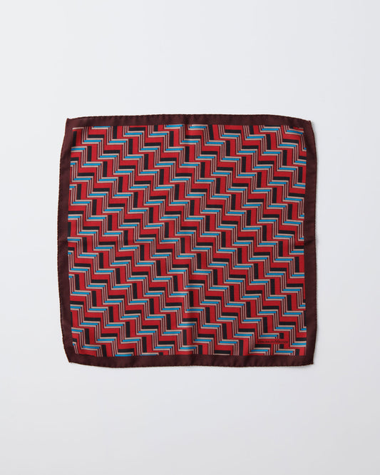Vincenzo Miozza 	カシミヤシルク ポケットチーフ(GEOMETRIC)