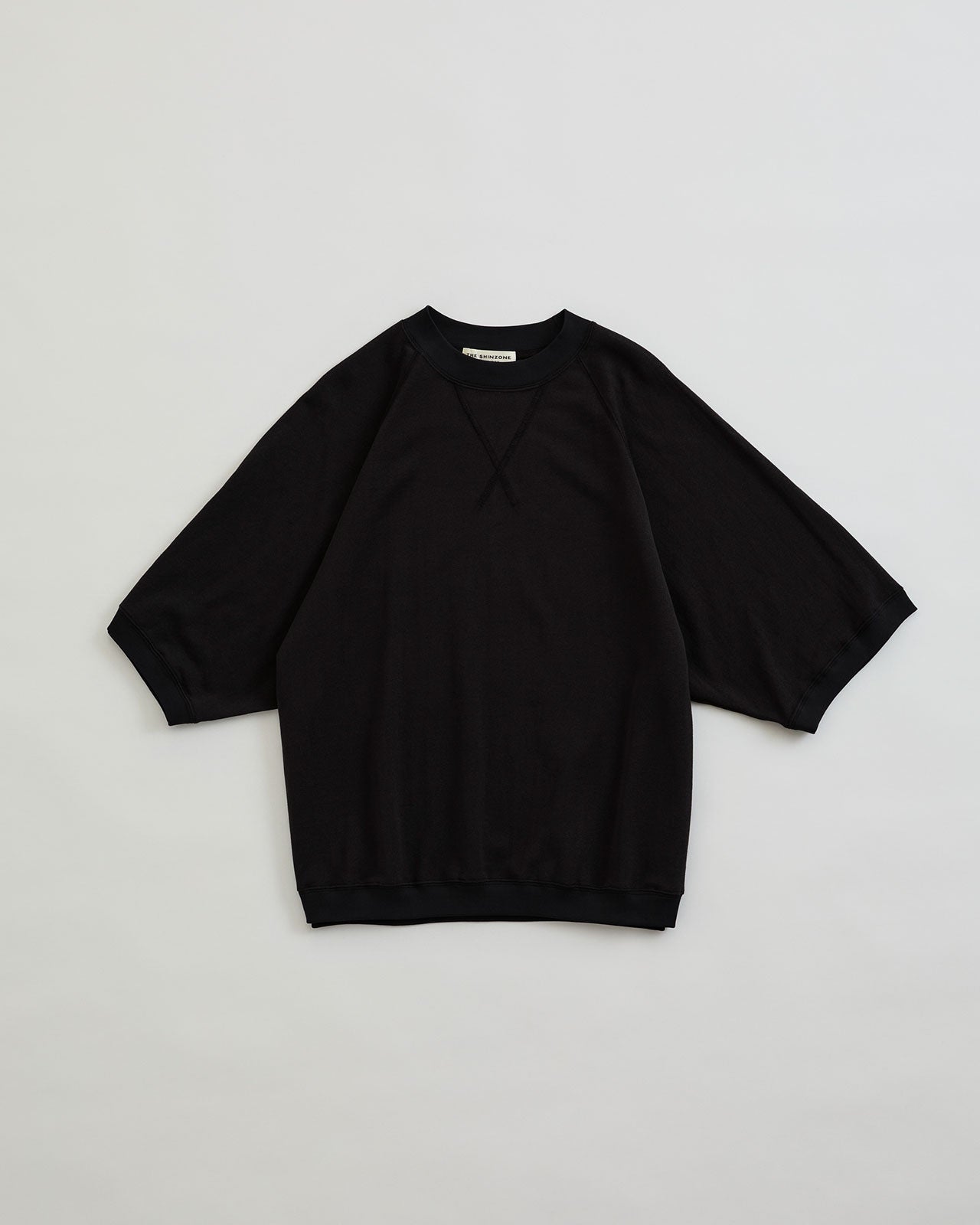 SHEER HALF SLEEVE SWEATSHIRT