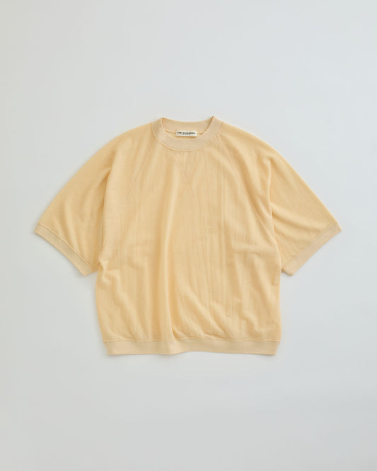 SHEER HALF SLEEVE SWEATSHIRT