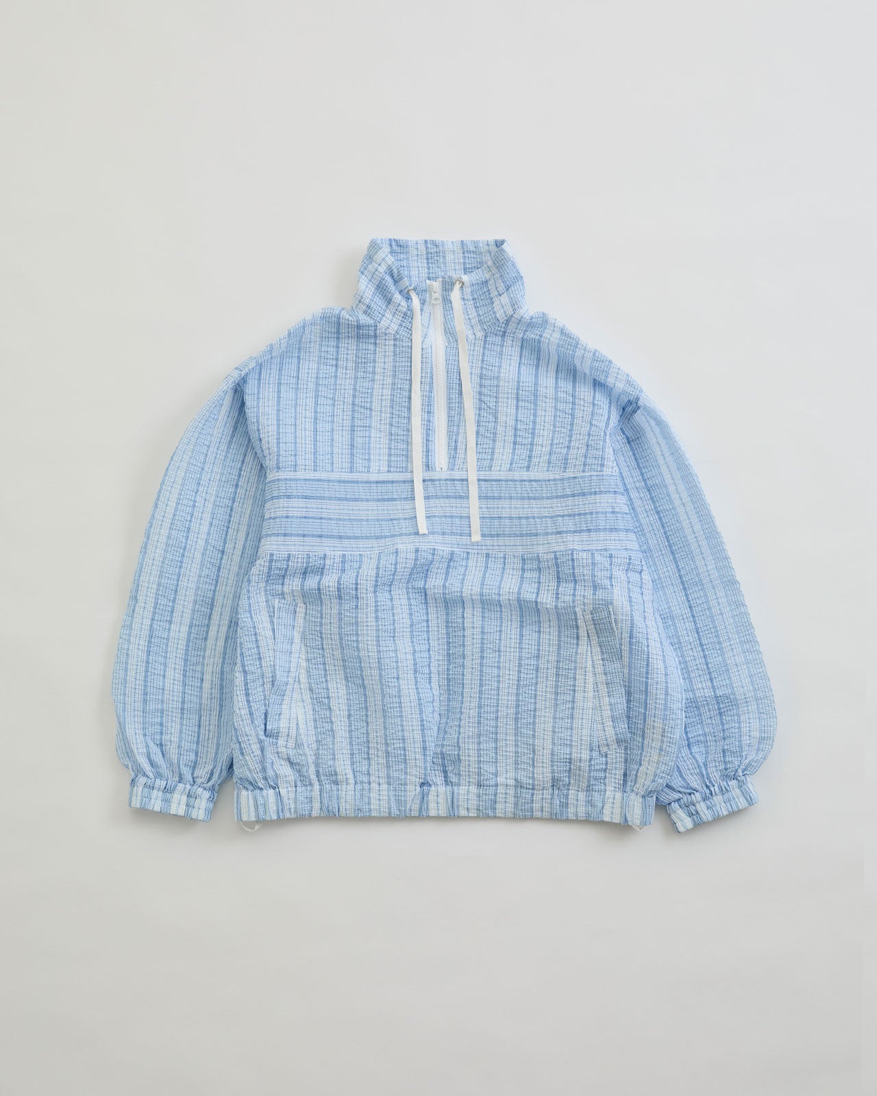 SHEER STRIPED ANORAK JACKET