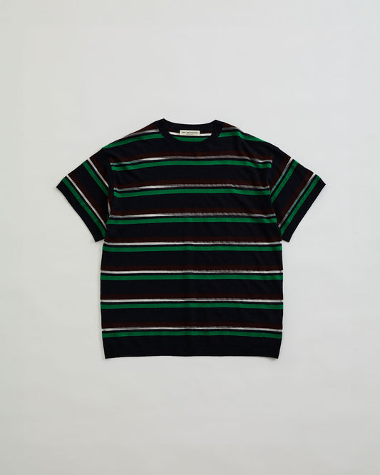 MULTI STRIPED CREW NECK KNIT