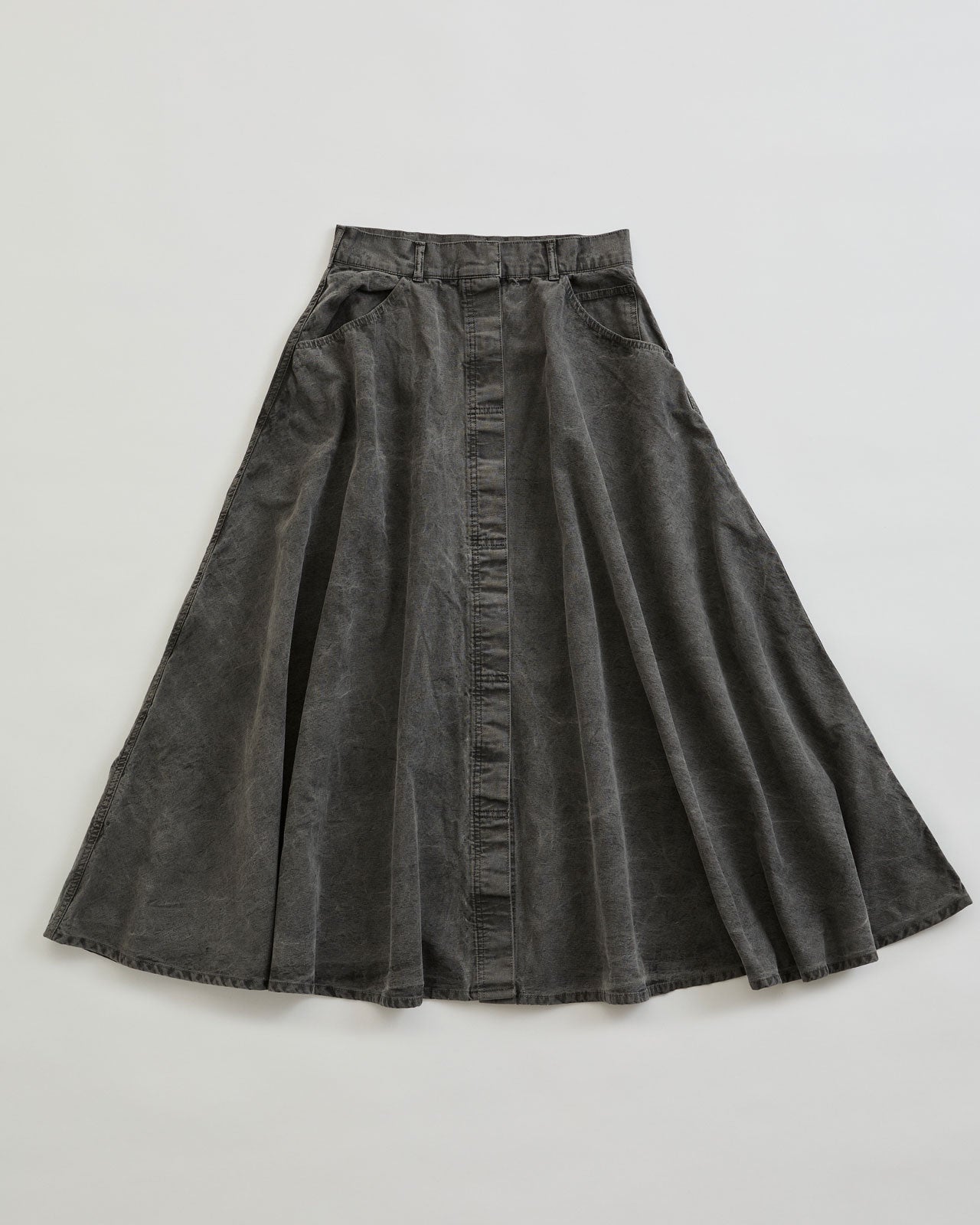 GARMENT DYE FLARE SKIRT