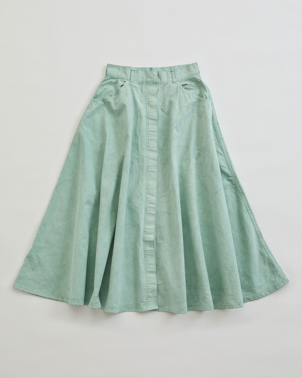 GARMENT DYE FLARE SKIRT