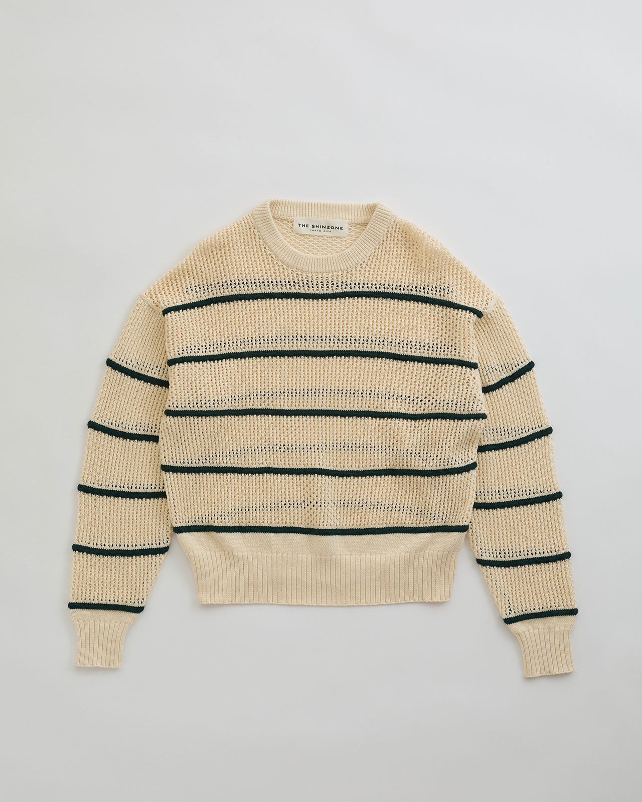 C/LI MESH STRIPED KNIT