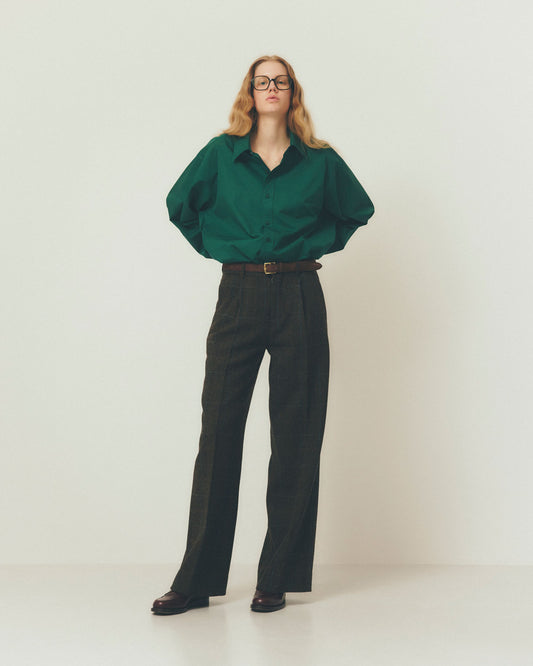 【9月中旬お届け】WOOL SEMI FLARE PANTS