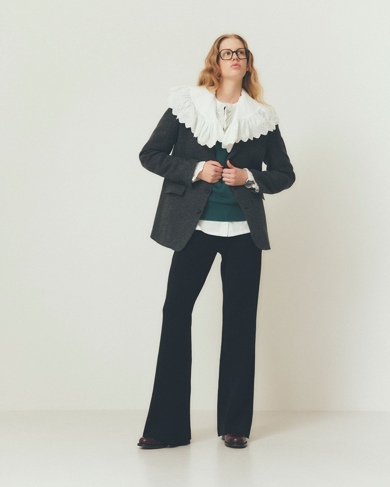 【9月中旬入荷予定】LACE COLLAR BLOUSE