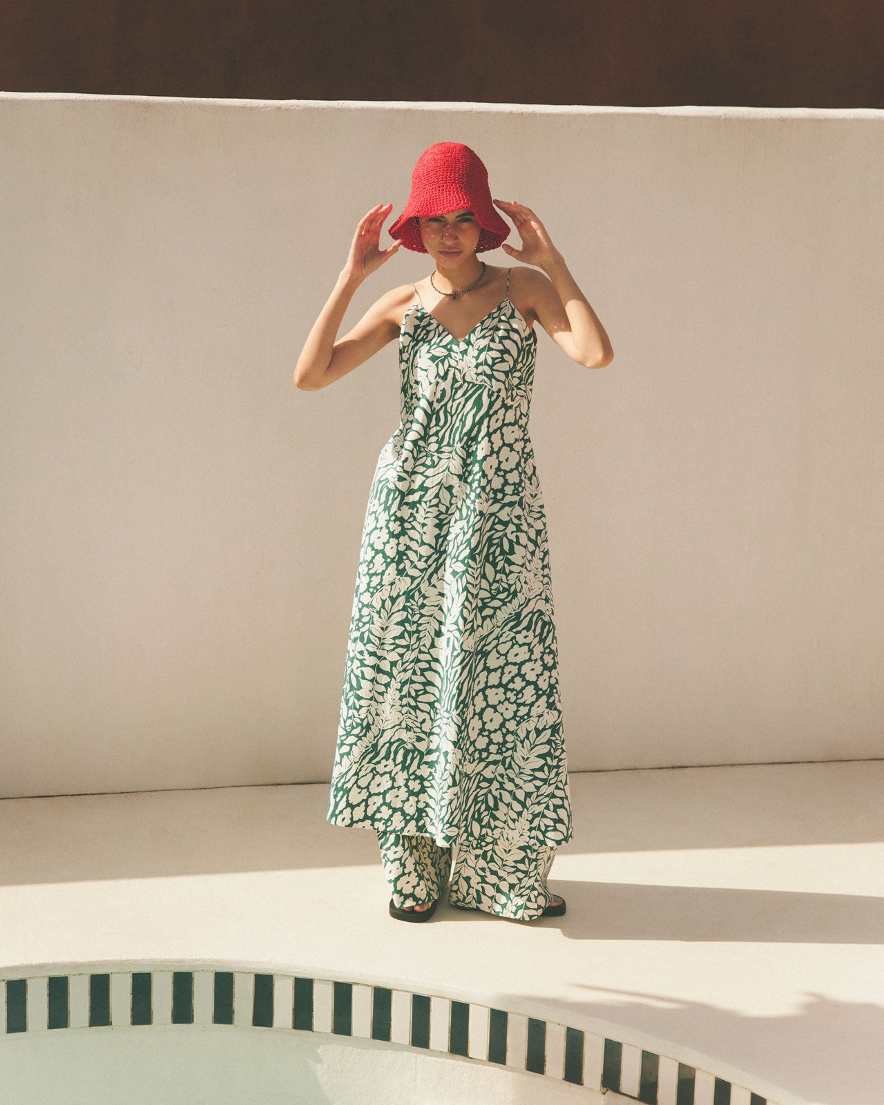 SUMMER BOTANICAL PATTERN PANTS