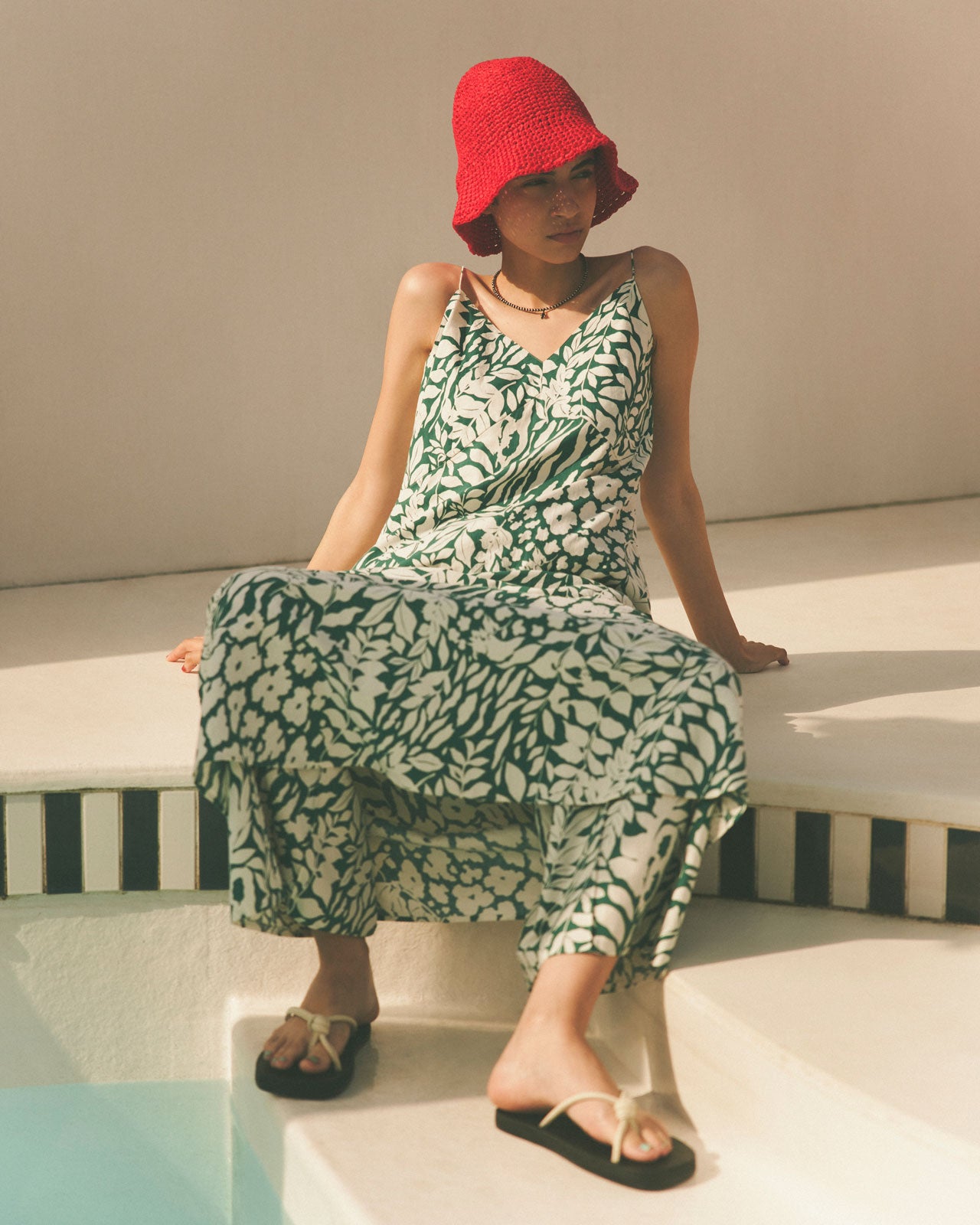 SUMMER BOTANICAL PATTERN PANTS