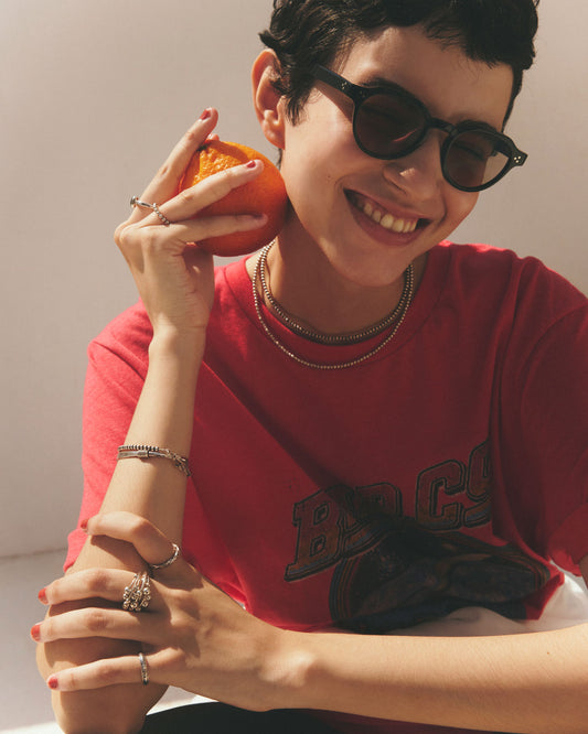 <ERICKA NICOLAS BEGAY>Plain Design Necklace BLACK/35cm