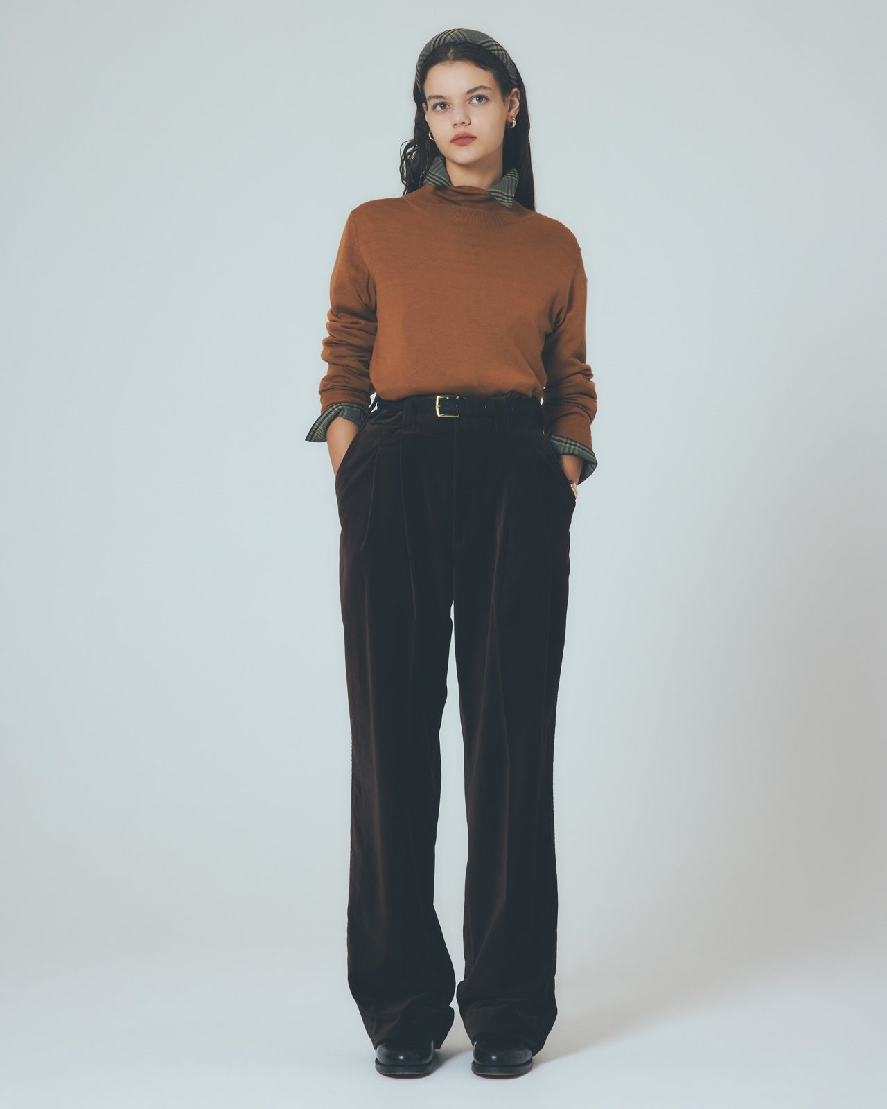 COTTON SILK HIGH NECK KNIT