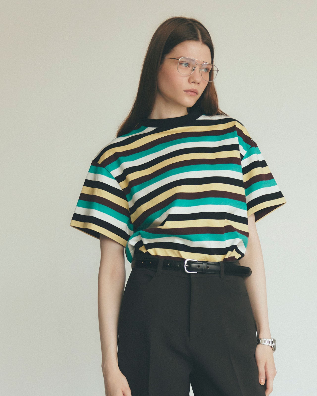 MULTI STRIPED JERSEY TEE – Shinzone