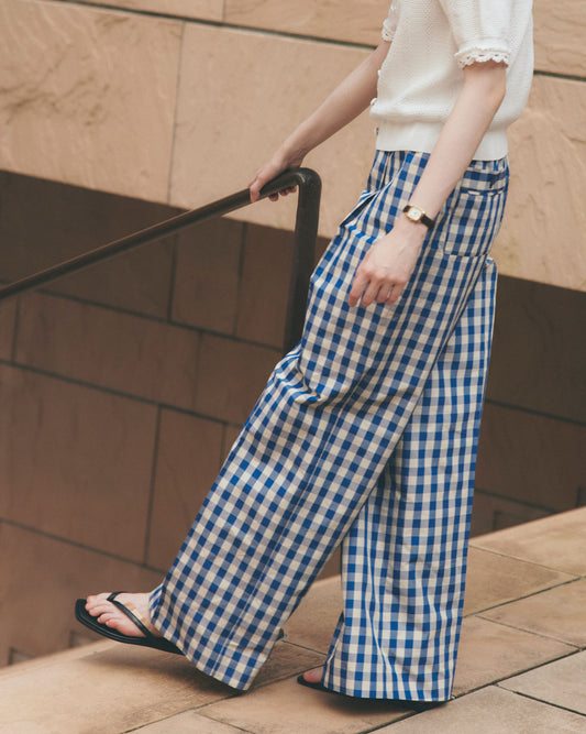 GINGHAM CHECK PANTS