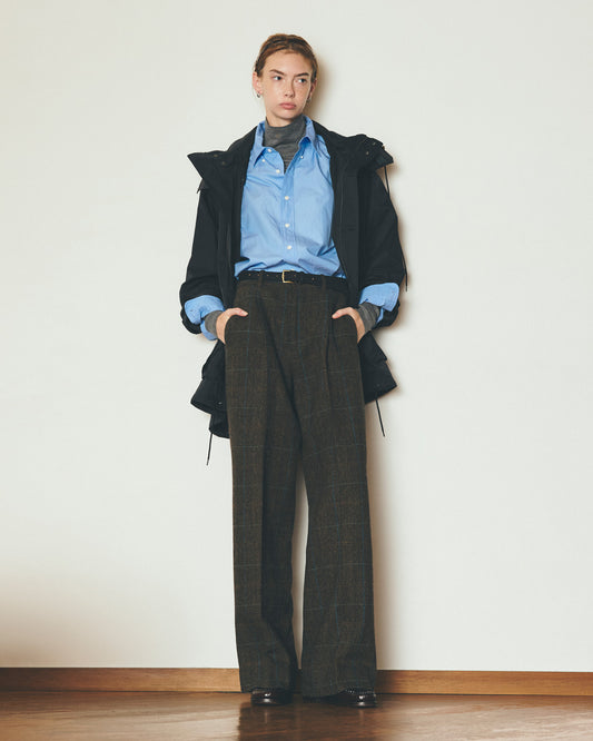 WOOL SEMI FLARE PANTS