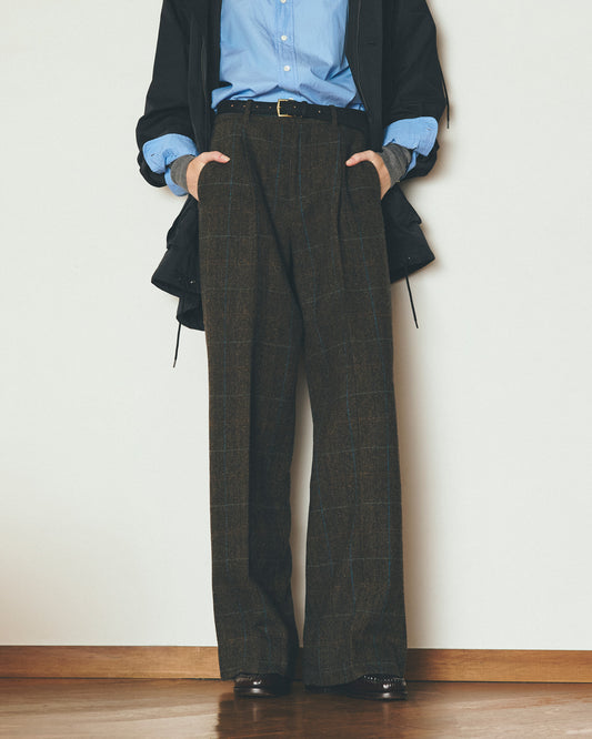 WOOL SEMI FLARE PANTS