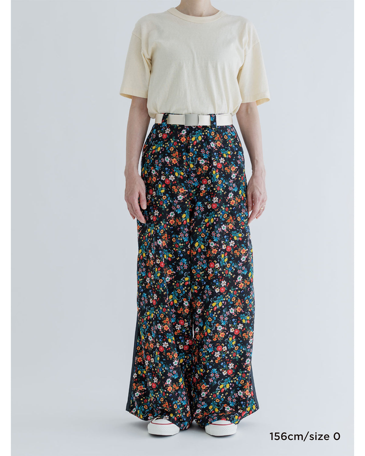 MEYAME SIDE LINE WIDE PANTS ( FLOWER )