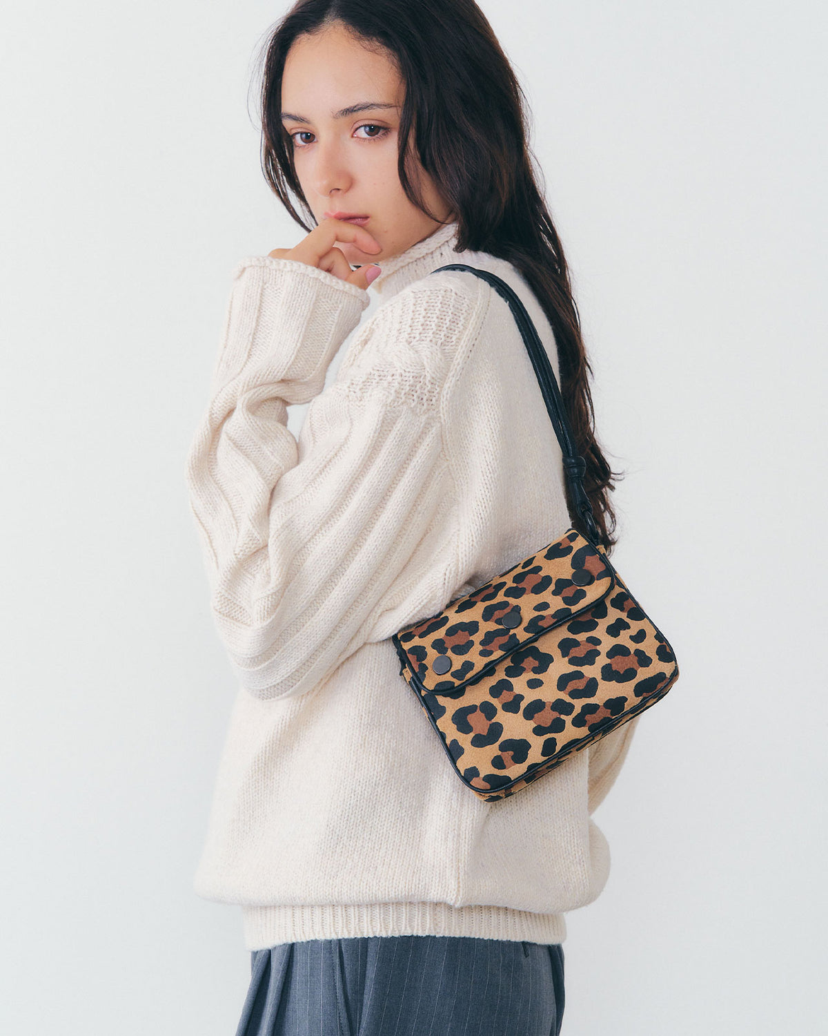 TESSEN CREATION FLAP BAG S (suede)