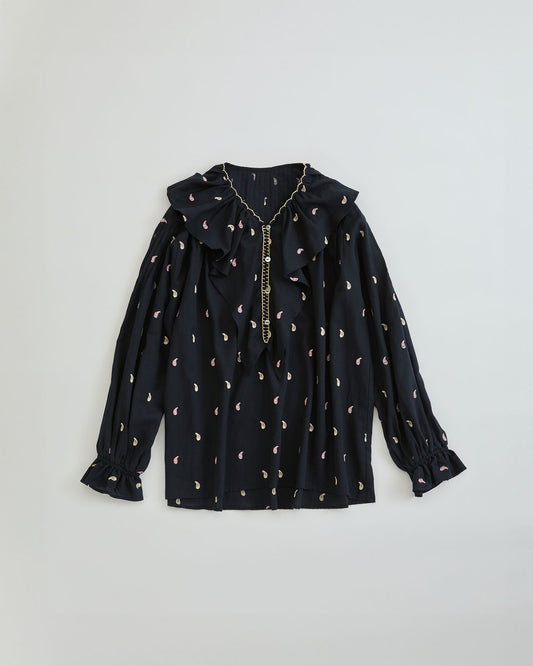 【4月上旬お届け】PAISLEY EMBROIDERED BLOUSE