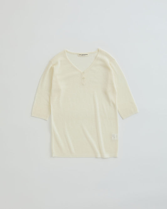 【4月中旬お届け】HENRY V-NECK SHEER KNIT