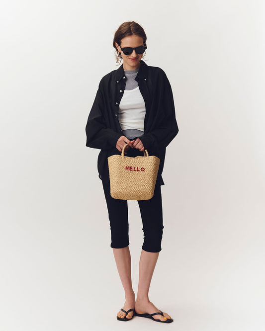 AMPIANA basket bag -HELLO-