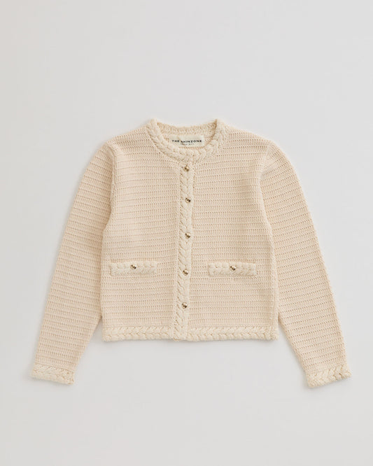 【1月中旬お届け】CROCHET KNIT JACKET