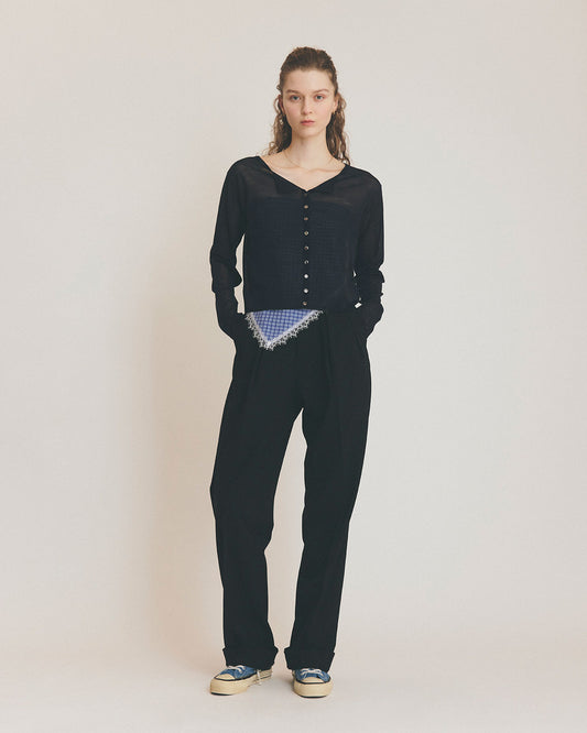 【4月中旬お届け】SHEER KNIT CARDIGAN