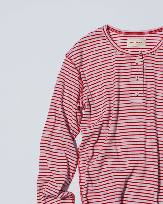 MEYAME BORDER SOFT RIB HENRY NECK