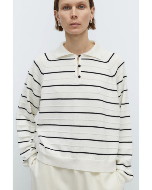 CORDERA MERINO WOOL STRIPED POLO