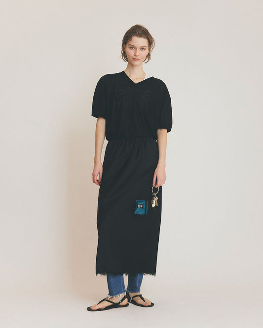 【5月上旬入荷予定】SATIN LEAVERS LACE SKIRT