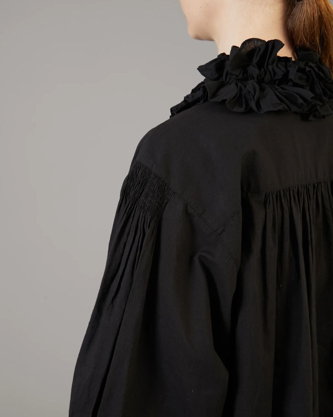 Crinkle Crinkle Crinkle cotton frill coller shirts