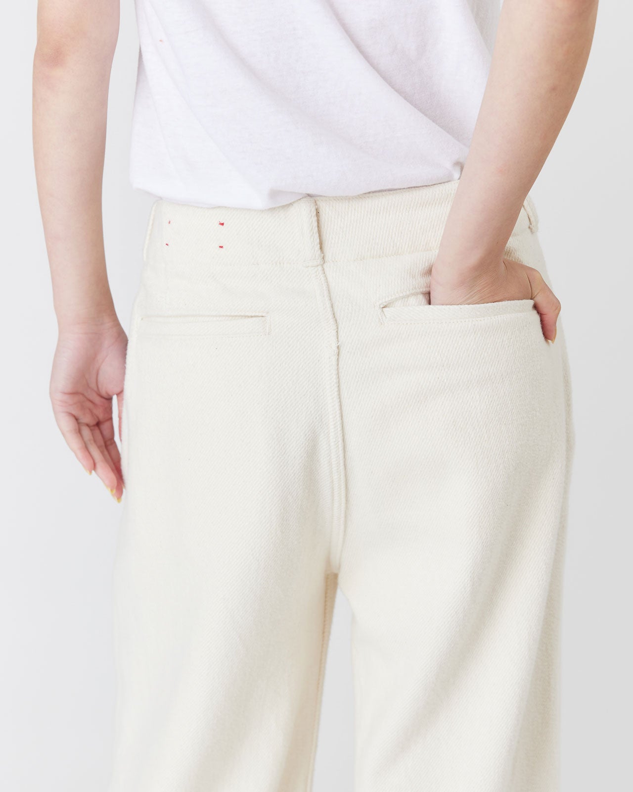 MEYAME RAISED DENIM WIDE PANTS