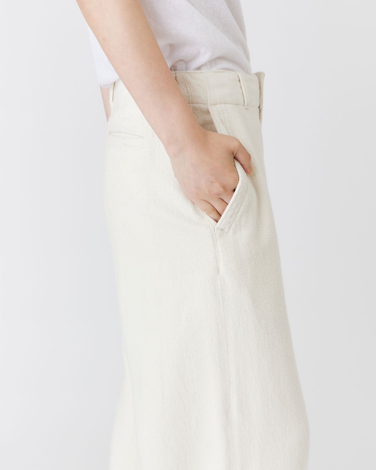 MEYAME RAISED DENIM WIDE PANTS