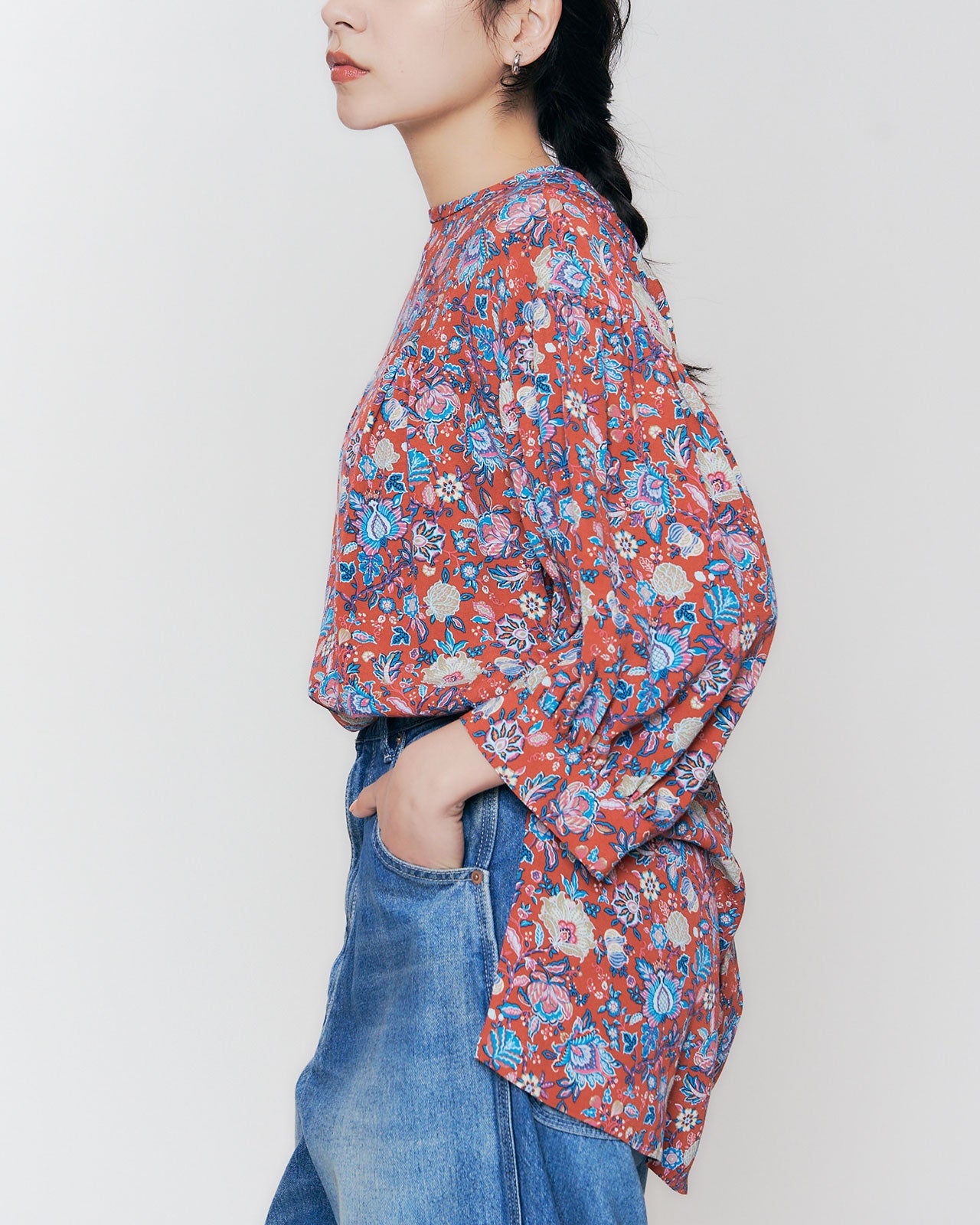 ORIENTAL FLOWER BLOUSE