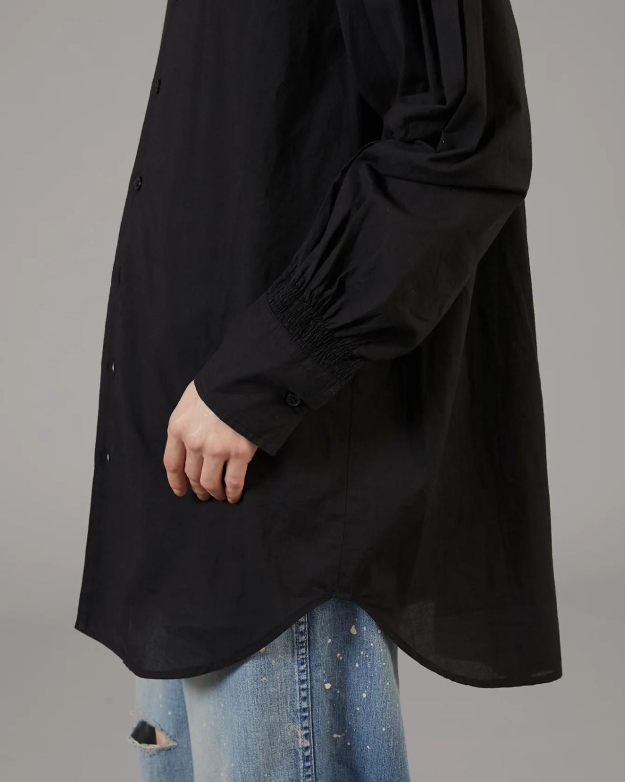 Crinkle Crinkle Crinkle cotton frill coller shirts