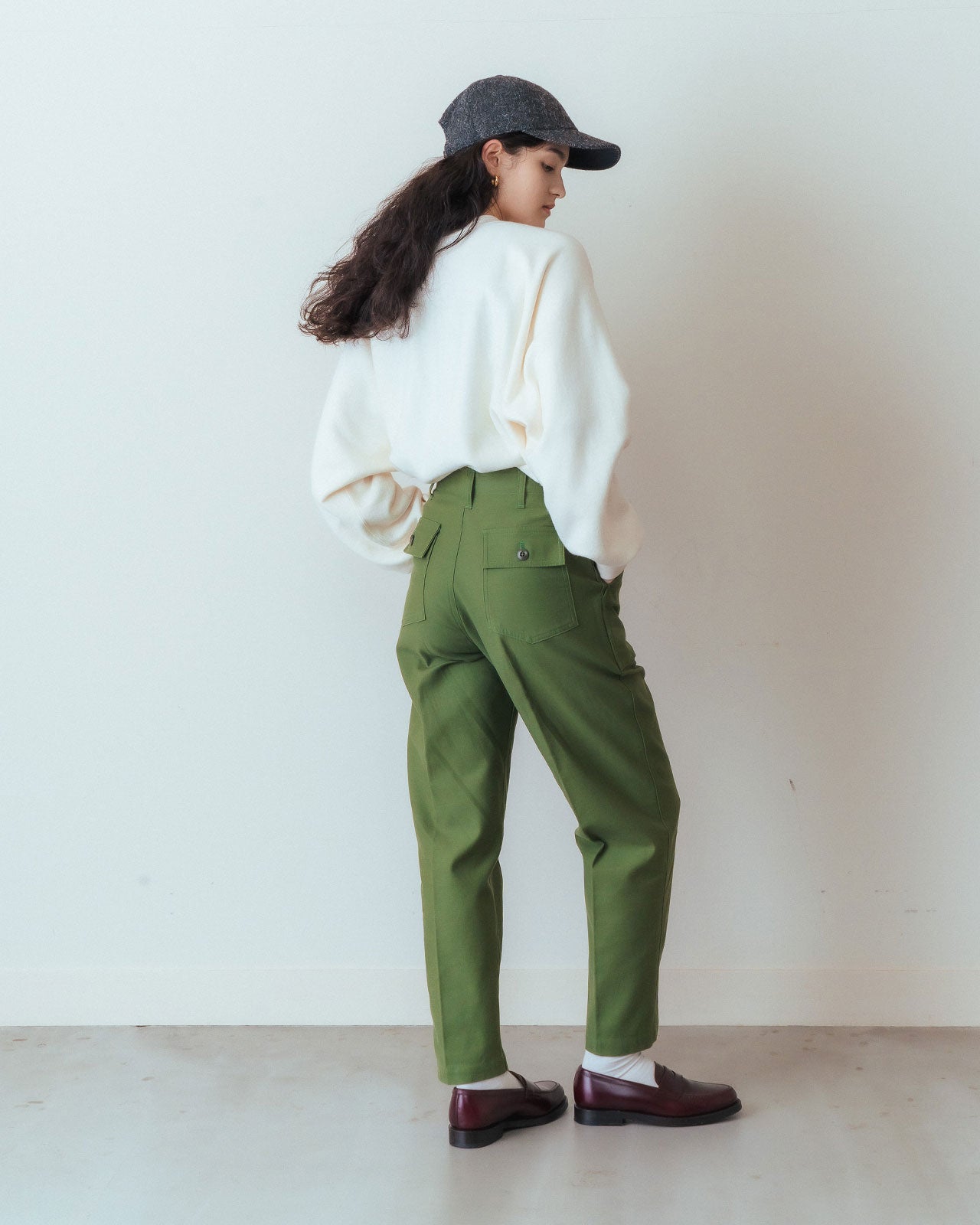 【新色CAMEL】COTTON WOOL SWEATSHIRT