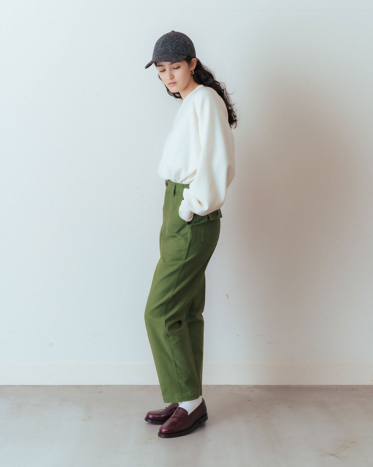 【新色CAMEL】COTTON WOOL SWEATSHIRT