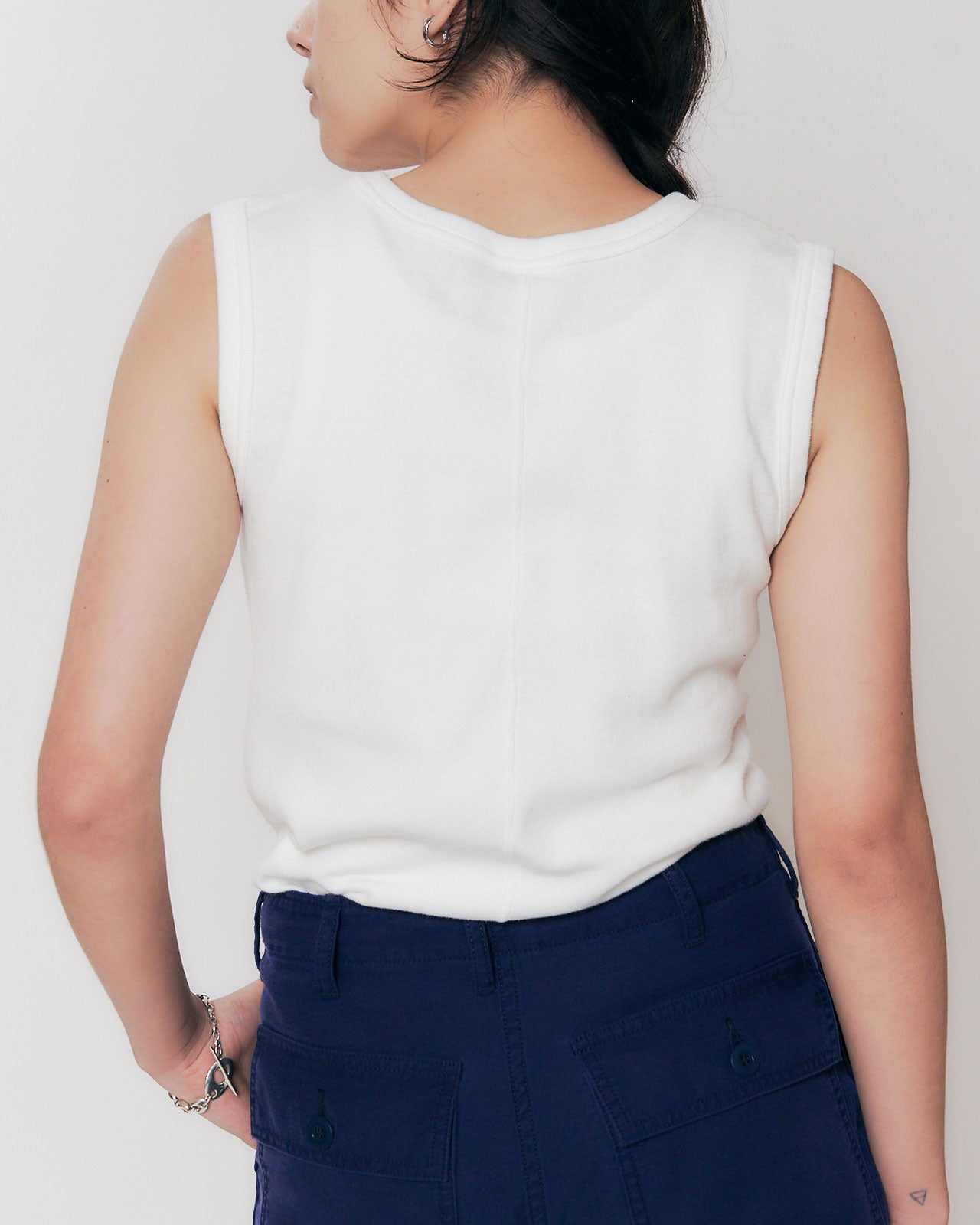 CIRCULAR RIB SLEEVELESS