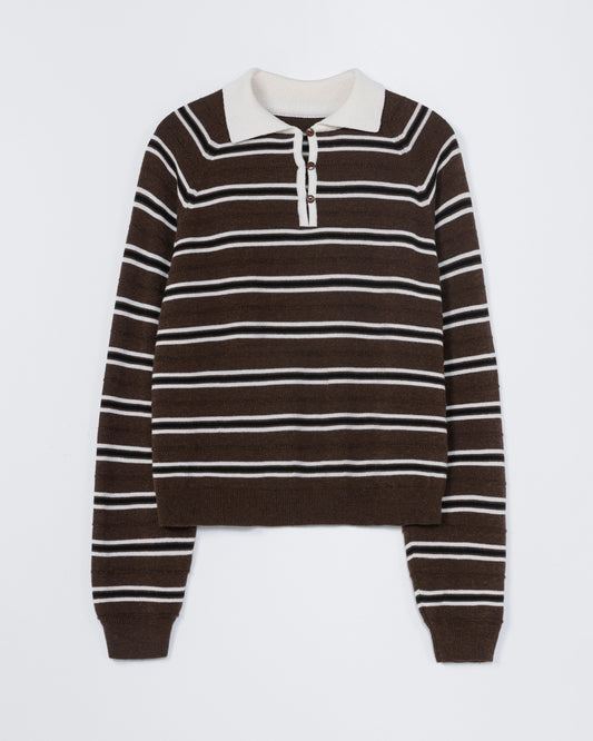 CORDERA MERINO WOOL STRIPED POLO