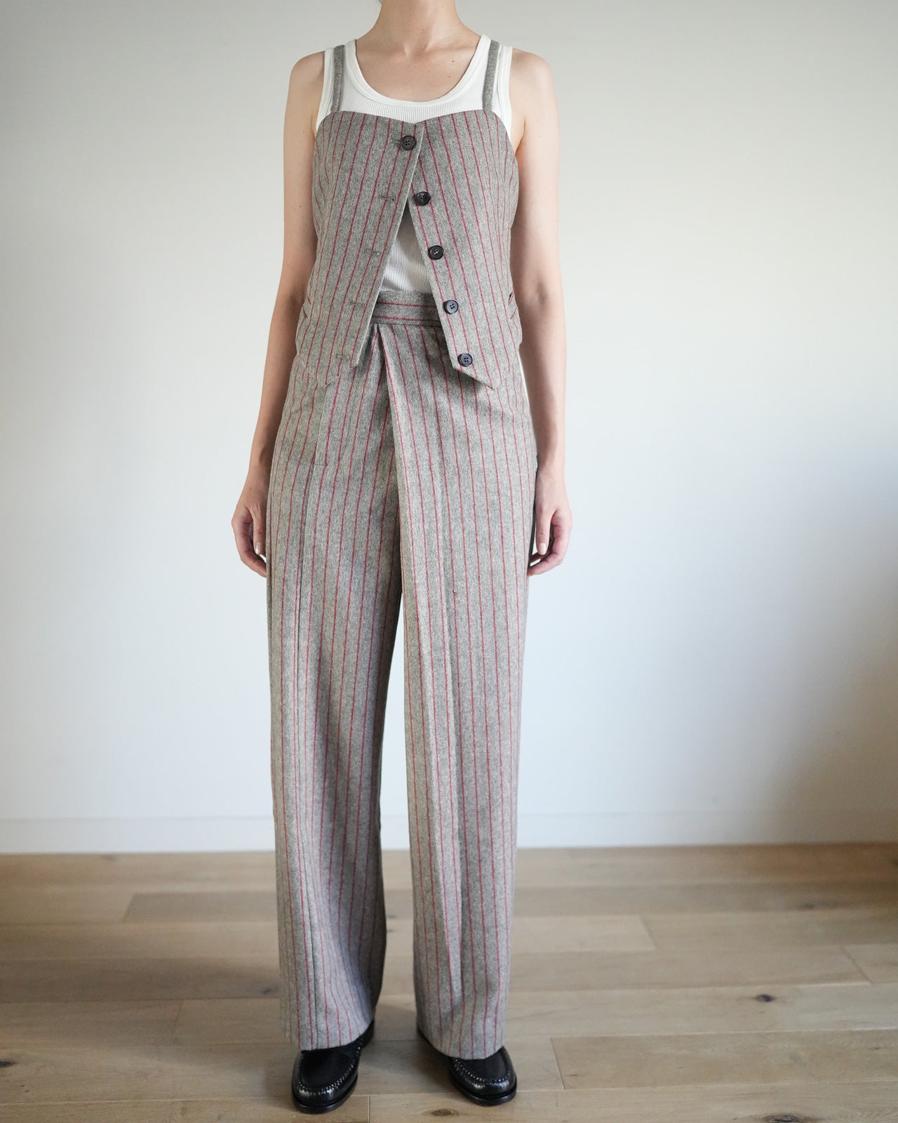 LITKOVSKA Pinstriped wool-blend vest