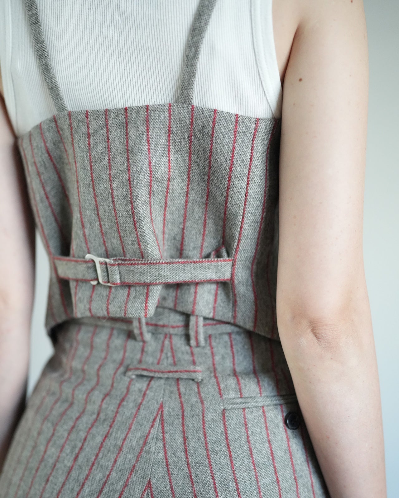 LITKOVSKA Pinstriped wool-blend vest