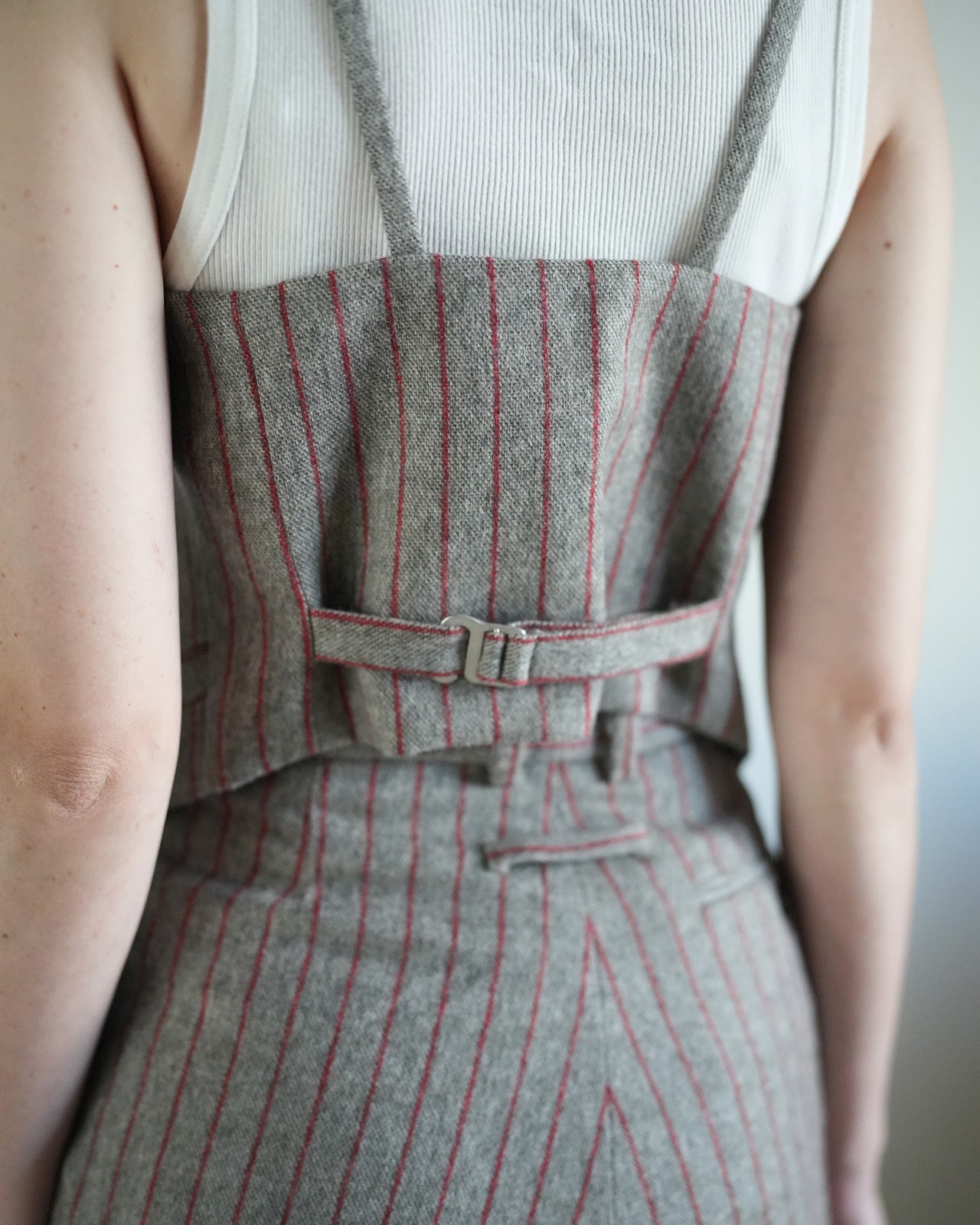 LITKOVSKA Pinstriped wool-blend vest