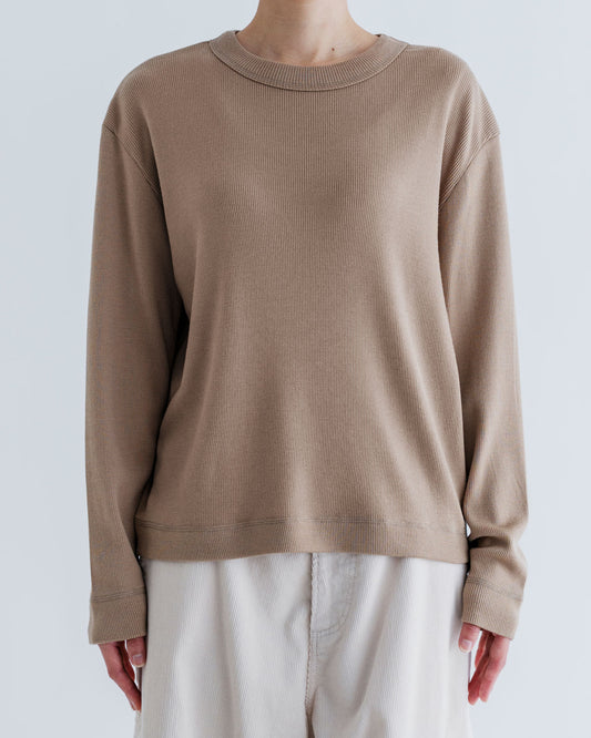 MEYAME WASHABLE WOOL RIB SHORT PULLOVER