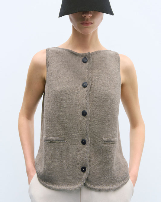 【EXCLUSIVE COLOR】CORDERA BOAT NECK WAISTCOAT